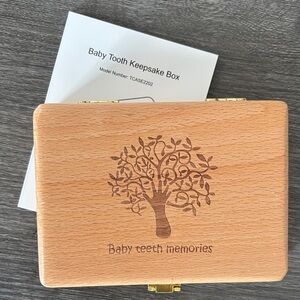 Wooden Baby Tooth Keepsake Box
